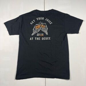 Roark 2 AM Club T Shirt Tee Black Graphic Skeleton Soft Cotton Casual Men’s M